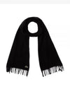 Wool Felt Cashmere Muffler Black - LACOSTE - BALAAN 2