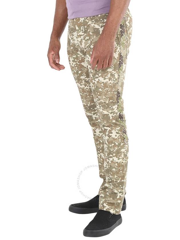 Camouflage Cotton Straight Pants Green - BURBERRY - BALAAN 4