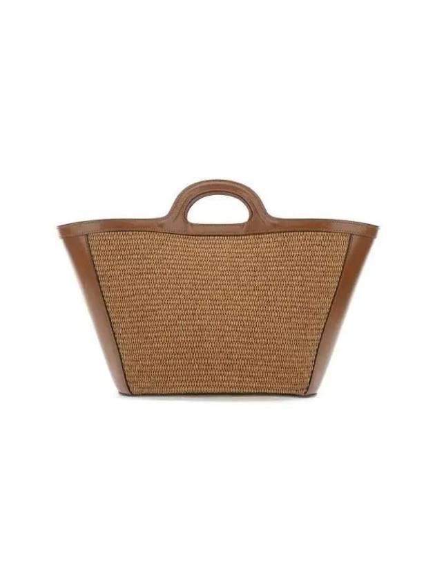 Leather Raffia Tropicalia Tote Bag Rosiena - MARNI - BALAAN 4