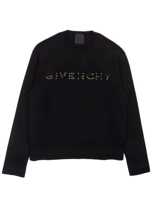 logo stud knit sweatshirt black - GIVENCHY - BALAAN 2