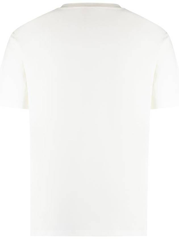 Logo Print Crew Neck Short Sleeve T-shirt Porcelain - JIL SANDER - BALAAN 3