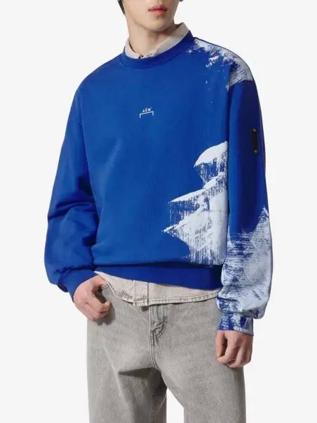 A COLD WALL Brush Stroke LOAKE Lock Sweatshirt Blue ACWMW184VOLTB - A-COLD-WALL - BALAAN 1