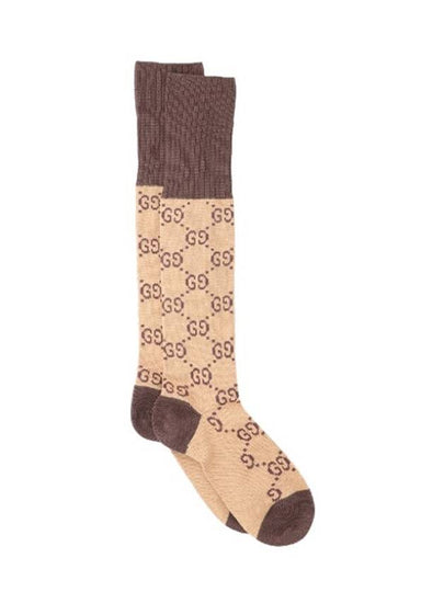 GG Pattern Socks Beige - GUCCI - BALAAN 2