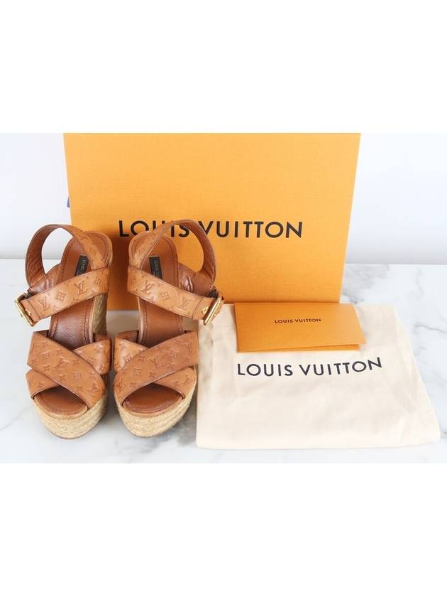 Women s Monogram Wedge Sandals 35 5 225 - LOUIS VUITTON - BALAAN 2