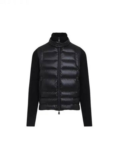 Grenoble logo patch high neck padded cardigan - MONCLER - BALAAN 1