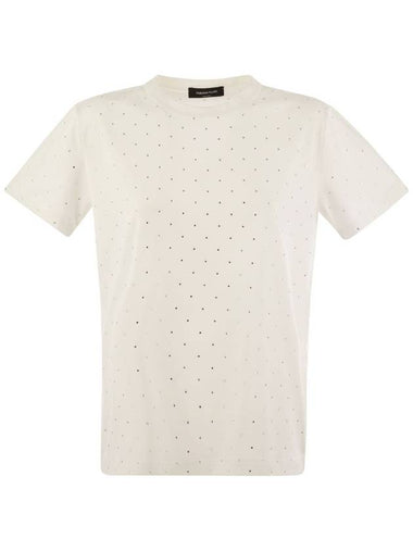 Jersey T-shirt with all over embroidery - FABIANA FILIPPI - BALAAN 1