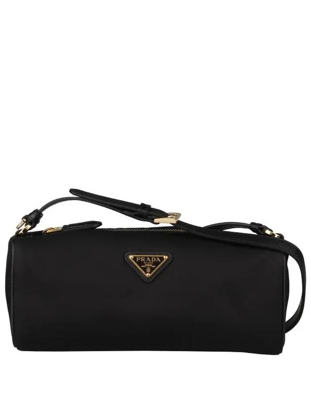 Triangle Logo Geometric Pouch Shoulder Bag Black - PRADA - BALAAN 8