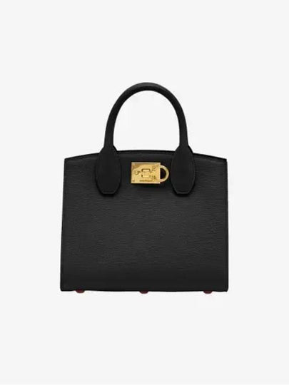 Gancini Studio Box Tote Bag Black Bonbon - SALVATORE FERRAGAMO - BALAAN 2