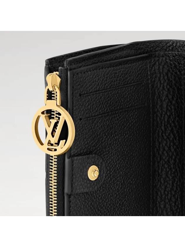 Lisa Monogram Leather Half Wallet Black - LOUIS VUITTON - BALAAN 5