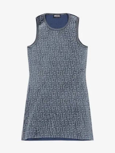 M YRTA Monogram Mini Short Dress Blue - DIESEL - BALAAN 2