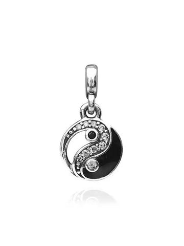 ME Sparkling Yin Yang Mini Dangle Charm Black - PANDORA - BALAAN 1