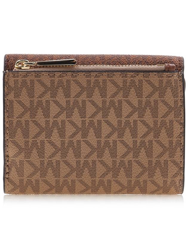 Jet Set Two-Tone Signature Logo Tri-Fold Half Wallet Camel - MICHAEL KORS - BALAAN 4