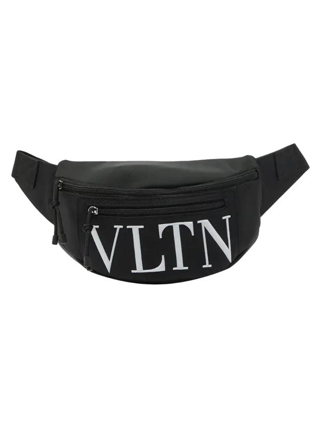 Logo Print Embroidered Belt Bag Black - VALENTINO - BALAAN 1