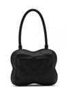 Butterfly Leather Shoulder Bag Black - GANNI - BALAAN 2