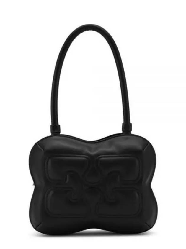 Butterfly Leather Shoulder Bag Black - GANNI - BALAAN 2