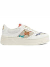 GG Embroider Low Top Sneakers White - GUCCI - BALAAN 1