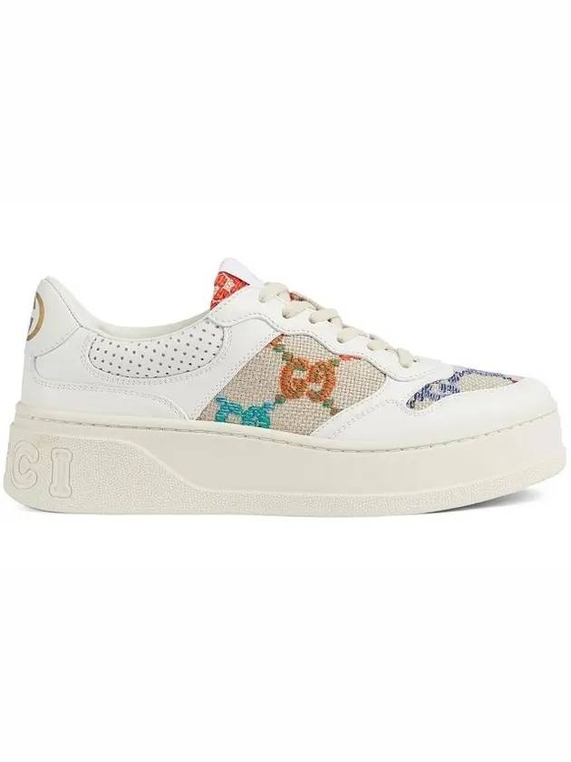 GG Embroider Low Top Sneakers White - GUCCI - BALAAN 1