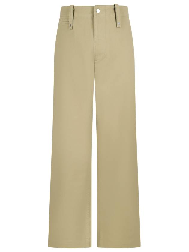 Wide Leg Cotton Twill Trousers 8076646 B0080784191 - BURBERRY - BALAAN 2