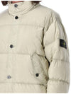 Garment Dyed Crinkle Reps Down Padding Beige - STONE ISLAND - BALAAN 4