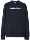 Logo Print Sweatshirt Navy - BURBERRY - BALAAN 2