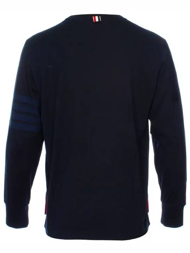 4 Bar Armband Tonal Long Sleeve T-Shirt Navy - THOM BROWNE - BALAAN 7