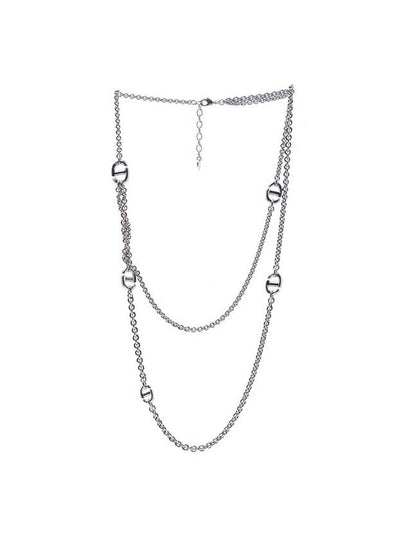 CD Navy Necklace Silver - DIOR - BALAAN 2