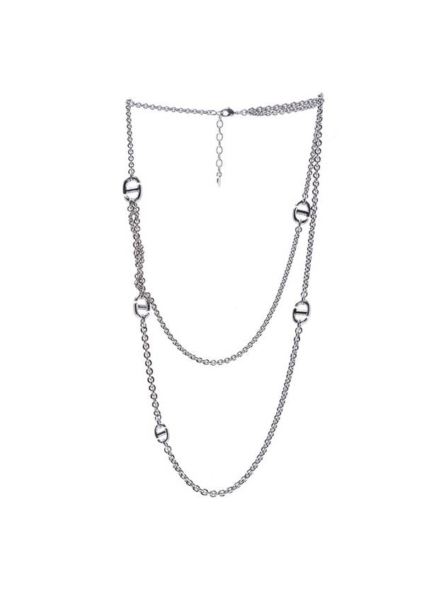 CD Navy Necklace Silver - DIOR - BALAAN 9