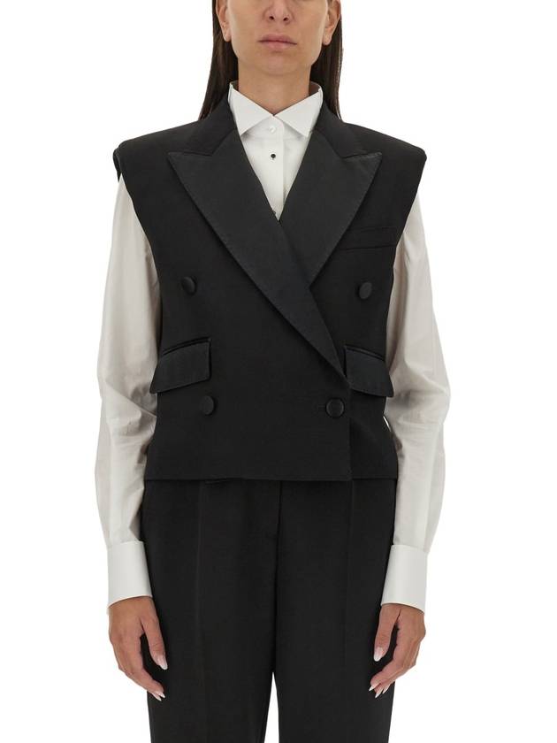 DOUBLE-BREASTED SLEEVELESS JACKET - DOLCE&GABBANA - BALAAN 1