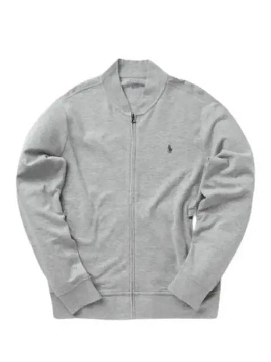 Men's Embroidered Pony Logo Zip-up Jacket Grey - POLO RALPH LAUREN - BALAAN 2