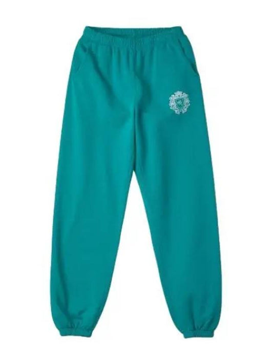 Crest S Pants Teal White - SPORTY & RICH - BALAAN 1