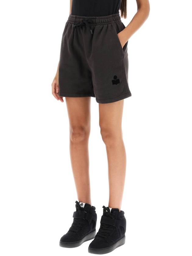 Logo Detail Drawstring Shorts Brown - ISABEL MARANT ETOILE - BALAAN 5