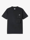 Logo Pocket Crew Neck Cotton Jersey Short Sleeve T-Shirt Black - CP COMPANY - BALAAN 2