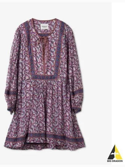 Women's Organic Cotton Mini Dress Violet - ISABEL MARANT - BALAAN 2