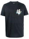 Ghost Back Logo Printing Short Sleeve T-Shirt Dark Navy - PAUL SMITH - BALAAN 2