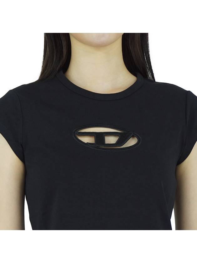 T Angie Peekaboo Logo Short Sleeve T-Shirt Black - DIESEL - BALAAN 9