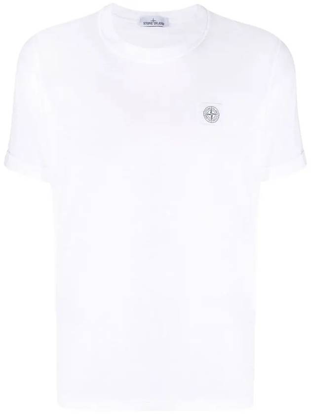 Men's Logo Short Sleeve T-Shirt White - STONE ISLAND - BALAAN 2