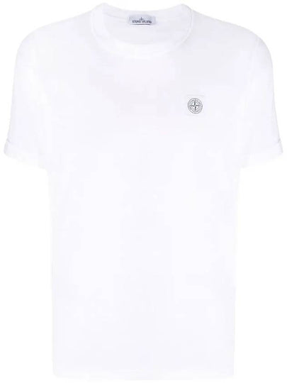 Men's Logo Short Sleeve T-Shirt White - STONE ISLAND - BALAAN 2