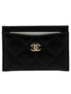 Classic Card Holder Grained Calfskin & Gold Black - CHANEL - BALAAN 2