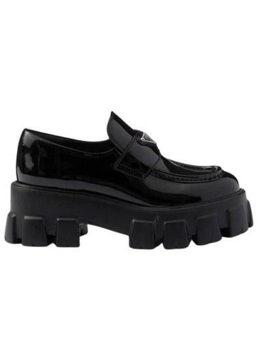 Monolith Patent Leather Loafers Black - PRADA - BALAAN 1