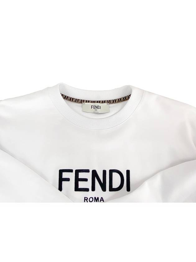 Women's Embroidered Logo Sweatshirt FS7427 ALCB - FENDI - BALAAN 5