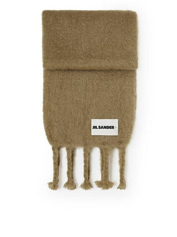 Logo Label Plain Muffler Beige - JIL SANDER - BALAAN 1