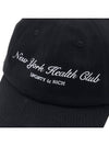NY Health Club Logo Ball Cap Black - SPORTY & RICH - BALAAN 7