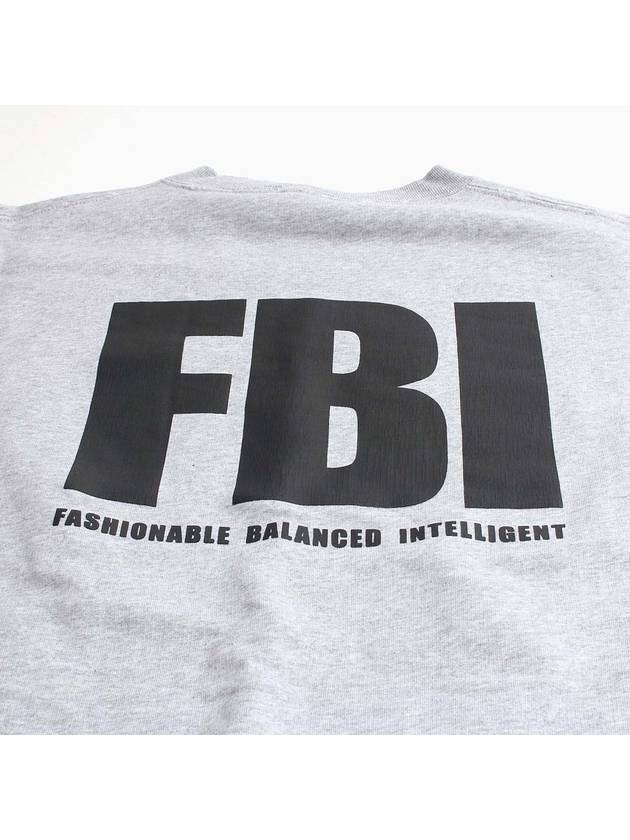 FBI Logo Sweatshirt Grey - BALENCIAGA - BALAAN 4