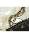 25 NEW Caviar Chain Mini Bag Black Gold AP4423 - CHANEL - BALAAN 9