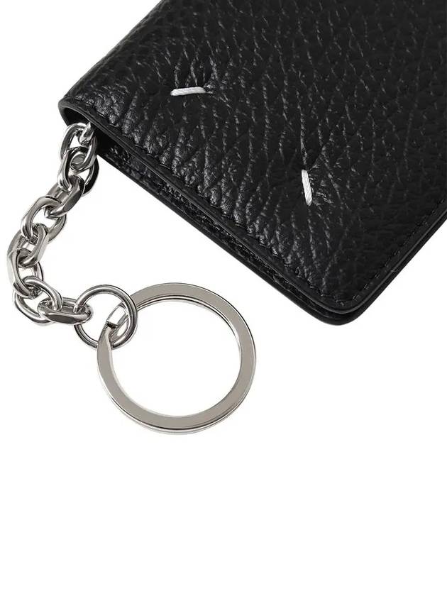 4 Stitch Keyring Card Wallet Black - MAISON MARGIELA - BALAAN 6