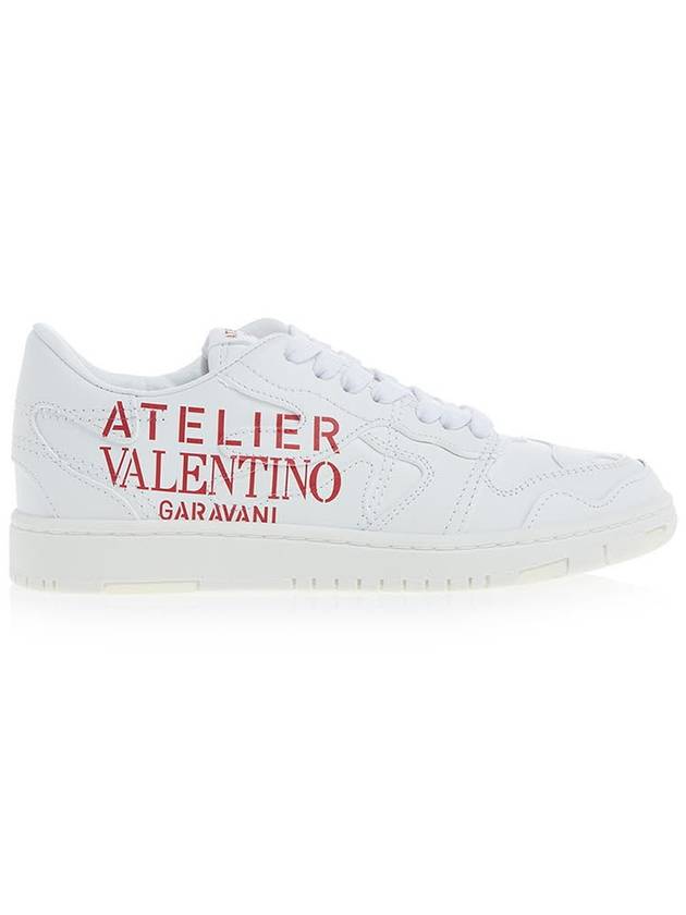 Women's Camouflage Atelier Edition Low Top Sneakers White - VALENTINO - BALAAN 3