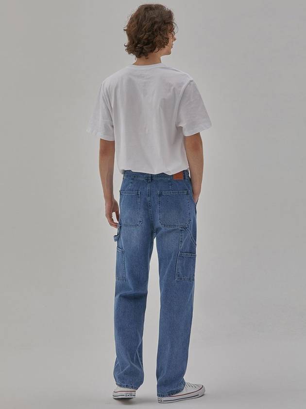 Denim Carpenter Pants Indigo - CORK - BALAAN 3