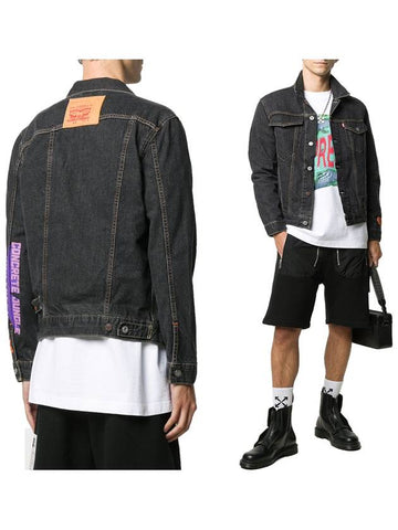 Heron Preston Men s Black and Blue Denim Jacket HMYE006S20926023 - HERON PRESTON - BALAAN 1