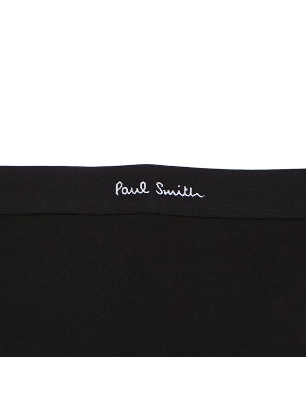 Men's Low Rise Logo Cotton Blend Briefs 3 Pack Black - PAUL SMITH - BALAAN 7