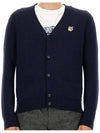 Fox Head Patch Classic Cardigan Navy - MAISON KITSUNE - BALAAN 3